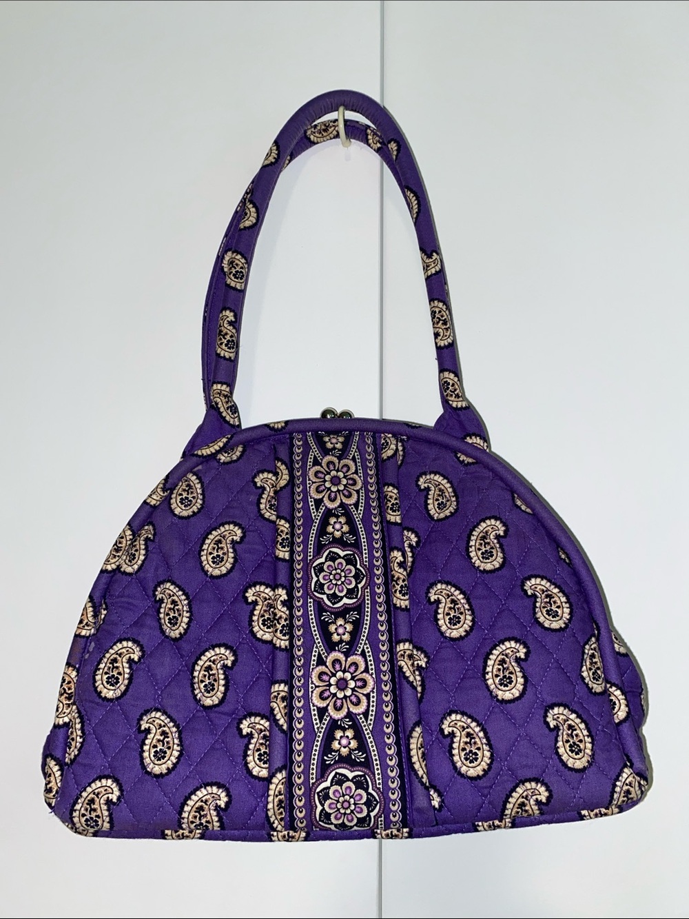 Vera Bradley Quilted Paisley Dome Shoulder Bag with matching Wallet